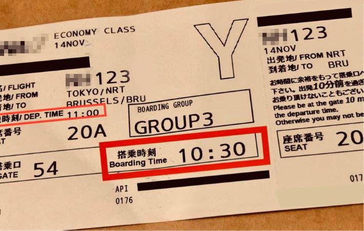 航空券チケットサンプル
