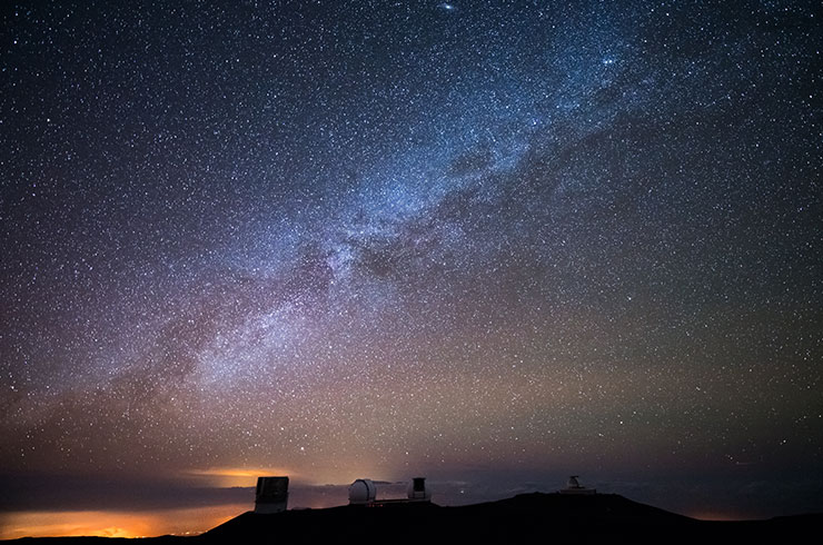 マウナケア山の星空観測