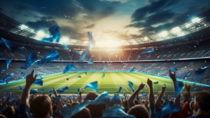 ハネムーンサッカー観戦