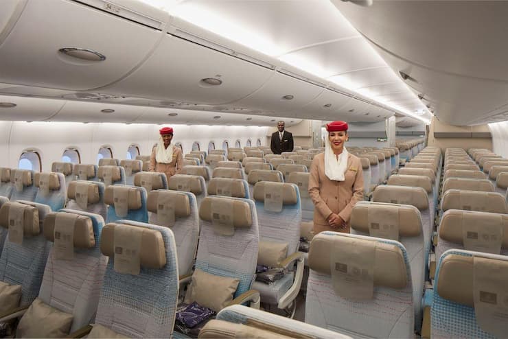 A380エコノミークラス 提供:エミレーツ航空