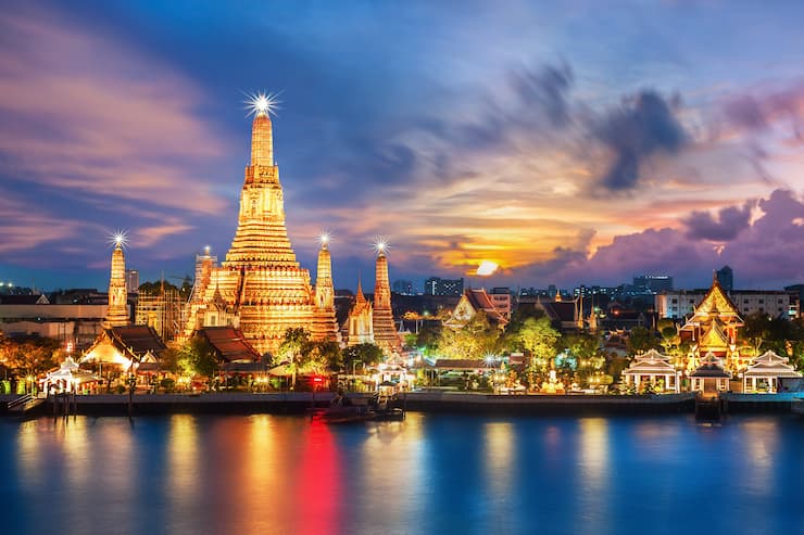 バンコク_ワットアルン_夜景
