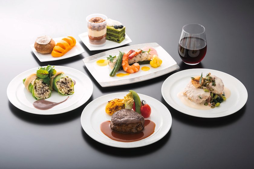 ANA ビジネスクラス機内食（洋食）一例