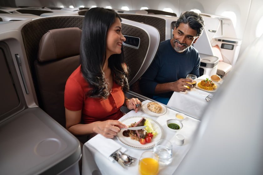 シンガポール航空 ビジネスクラス機内食イメージ