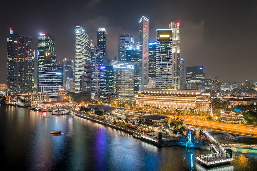 シンガポール マリーナエリア夜景