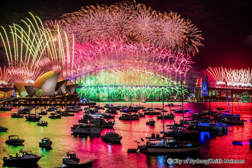 シドニー大晦日カウントダウン花火