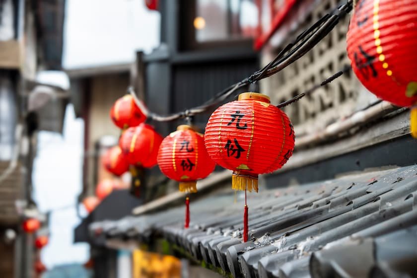 九份の街並み_提灯