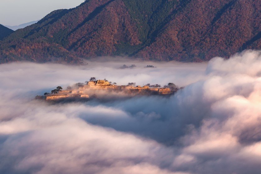 晩秋の竹田城跡