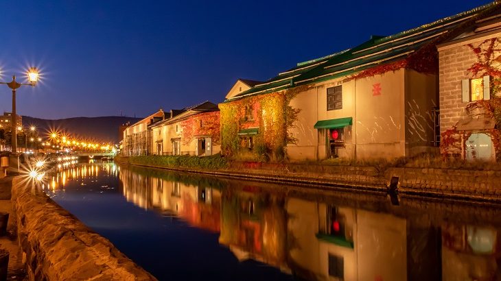 小樽運河の夜景