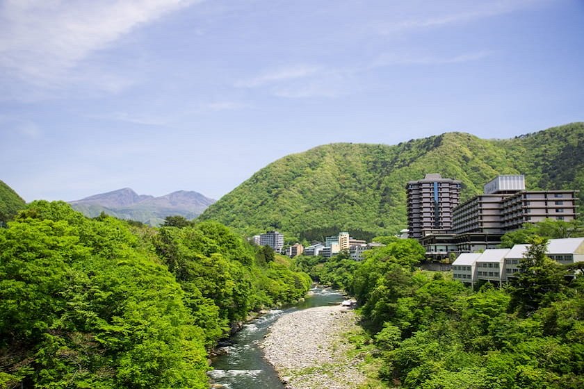 新緑の鬼怒川温泉