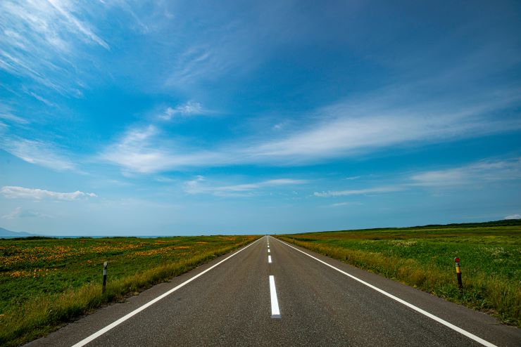 北海道の直線道路