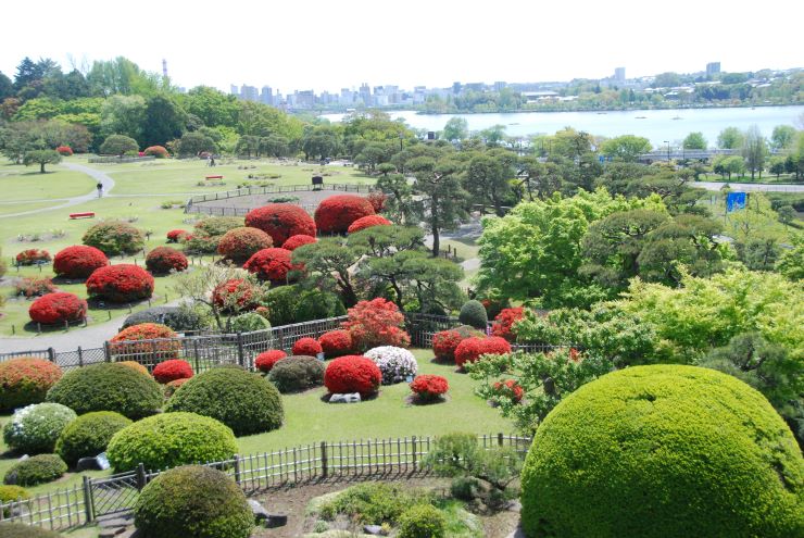 偕楽園 好文亭三階からの眺望