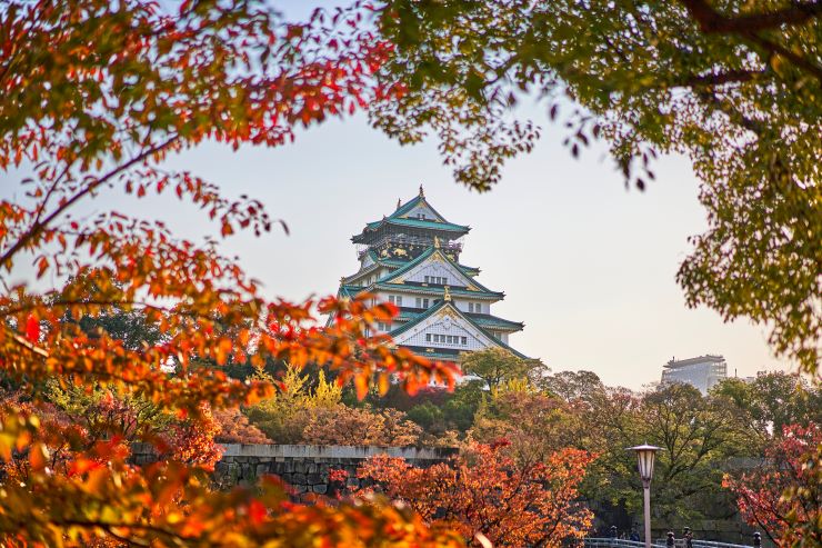 大阪城公園の紅葉