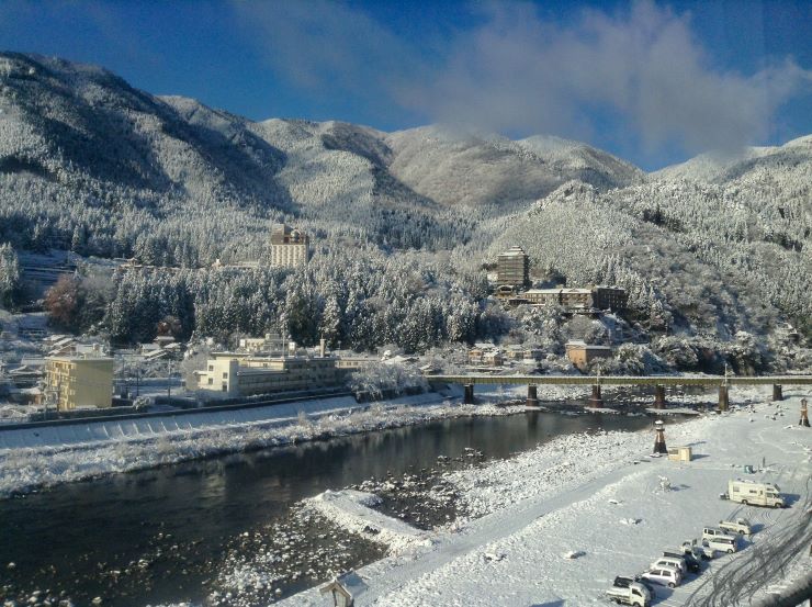下呂温泉_雪景色