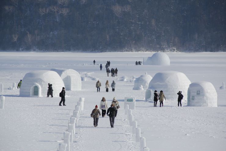 然別湖コタン_湖上から
