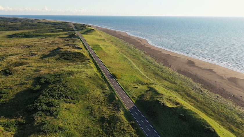 夕暮れ時のオロロンライン