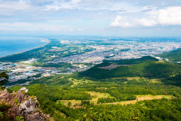 札幌市と石狩湾