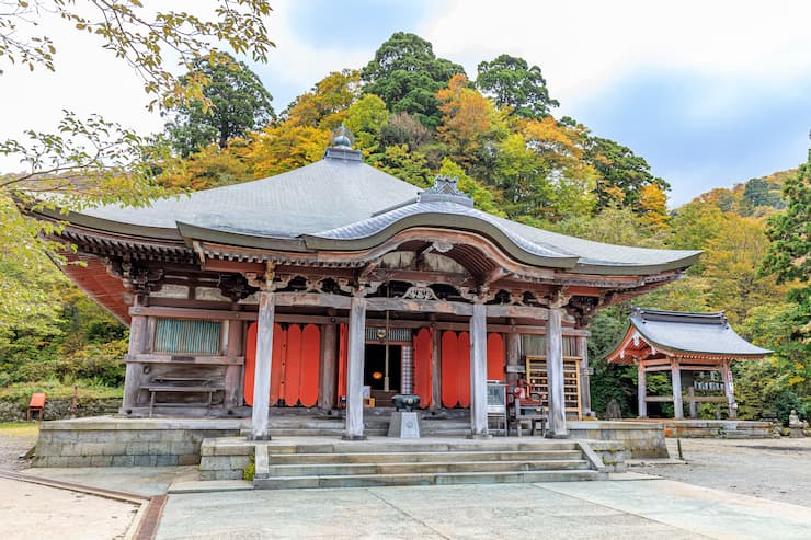 秋の大山寺 本堂