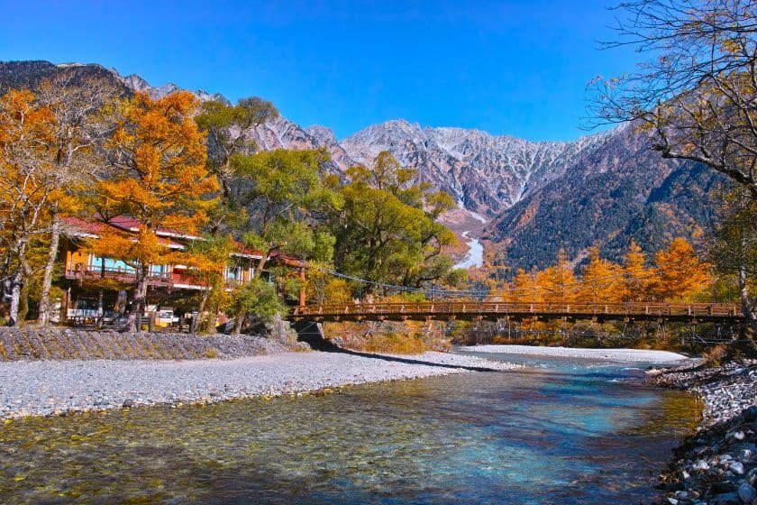 紅葉が美しい上高地